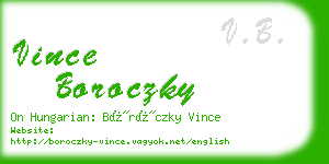 vince boroczky business card